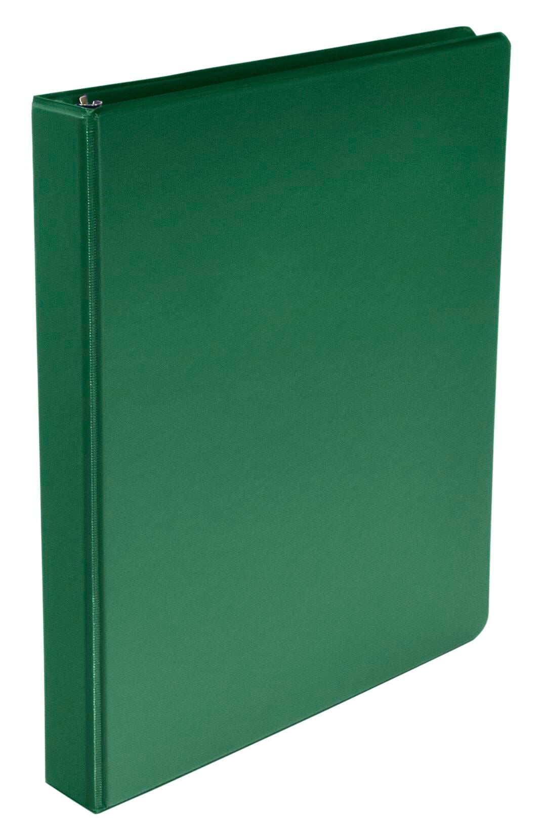School Smart Round Ring Binder, Polypropylene, 1 Inch, Green 086362
